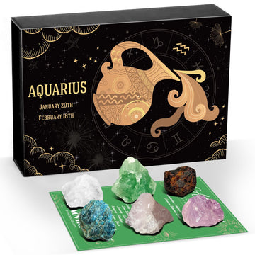 Aquarius Zodiac Crystals Gift Set